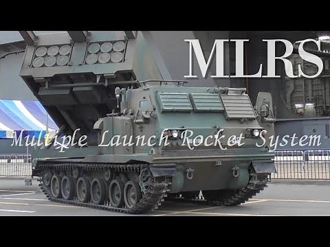 貴重映像】 多連装ロケットシステムMLRS 中型セミトレーラ に積載され到着 護衛艦かが 一般公開 in 別府国際観光港 にて