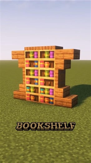 Bookshelf Tutorial! Follow for DAILY Minecraft Content! #minecraft #ideas #shorts