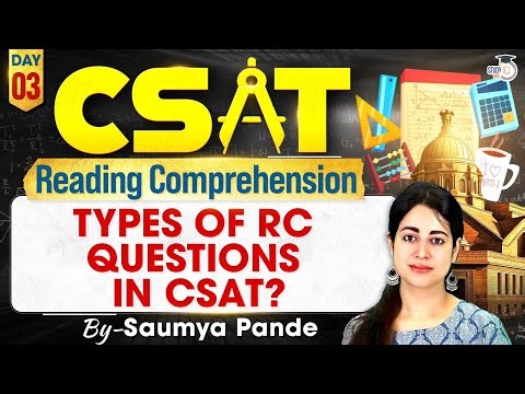 Types of RC Questions in CSAT? | CSAT Reading Comprehension Series | StudyIQ IAS