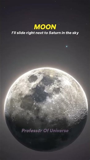 Moon–Saturn Conjunction Is Coming ☠️ #Space #Earth #Sun