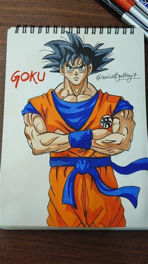Goku Drawing ⚡#goku #gokudrawing #drawing #anime #shorts #ytshorts