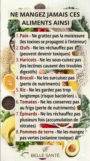 Ne Mangez Jamais Ces 8 Aliments Ainsi : Erreurs Dangereuses à Éviter.