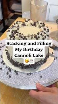 Stacking and Filling My Birthday Cannoli Cake! 🥳🎂