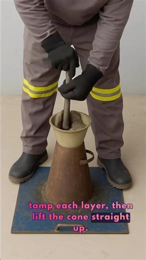 Slump Cone Test - Concrete Workability Test #workability #slumptest