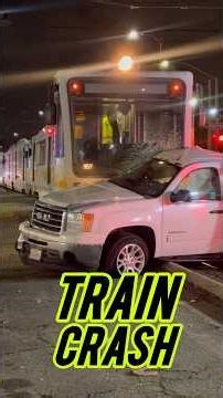 A Metro train collided with a pickup truck early Wednesday morning. 01/07/26. Washington & San Pedro