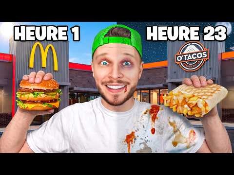 I Eat at a Different Fast Food Restaurant Every Hour for 24 Hours!