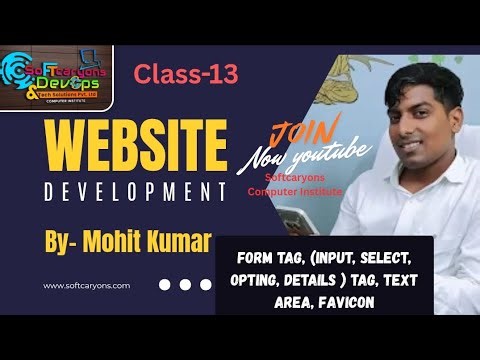 HTML Classes | Input type | Select , Option, Details, Text-area, Fevicon | Class-13 | By-Mohit Kumar