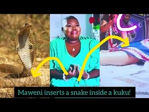 Gogo Maweni inserts a snake in a woman s kuku on TV, a ritual Xposed, This is scary. VIDEO