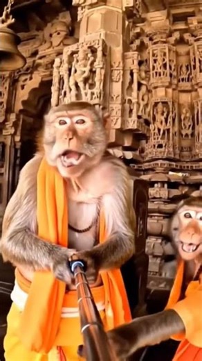 Bandar bhai Ujjain ke Bajar mein