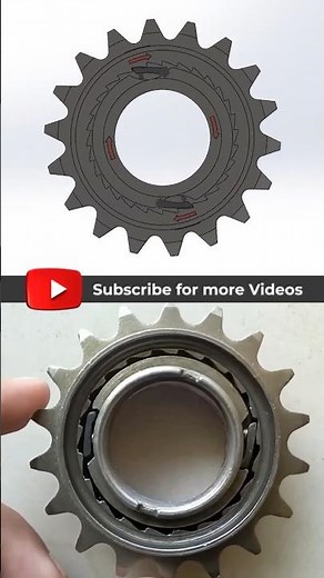 Ratchet and Pawl Mechanism | #solidworks #freewheel #shorts | Master CAD Studio #3danimation