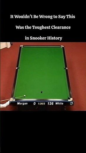 It Wouldn't Be Wrong to Say This Was the Toughest Clearance in Snooker History#jimmywhite