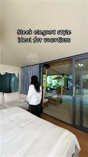 Immersive luxury glamping tents equipped with private bathroom, balcony and customer-oriented design