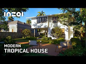 Building a Simplified Modern Tropical House in inZOI (Thai Themed - Speed Build)