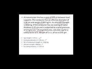 T&D3 Sag Calculation with wind and Ice loading