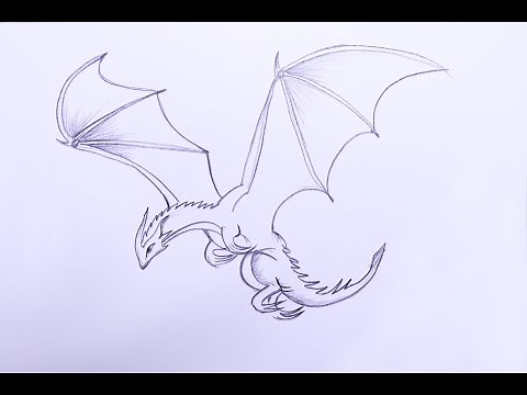 Flying Dragon drawing step by step easy for beginners || How to draw a flying Dragon || Art video