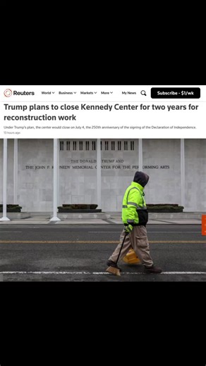 ICYMI: President Trump announced plans to close the Trump Kennedy Center for the Performing Arts for two years starting in July for a $750 million reconstruction, funded by private donors including Elon Musk, Rupert Murdoch, and the Koch family. The project includes a new wing for the Trump presidential library. Trump stated the financing is complete, amid ongoing turmoil with artist cancellations following his takeover and renaming of the center. #TrumpKennedycenter #KennedyCenter #PrivateFundi
