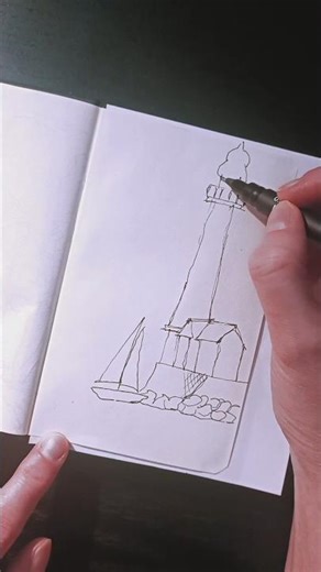 Lighthouse sketch| #lineart #illustration #art #urbansketch