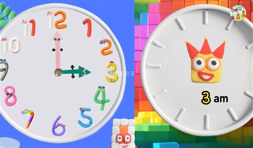 数字方块时钟歌曲 认识钟表报时歌 Numberblocks Clock Song