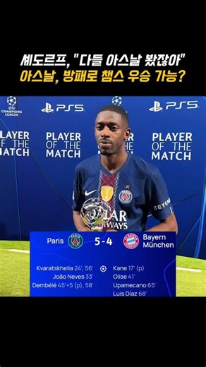 아스날, 방패로 챔스 우승 가능할까? #PSG #뮌헨 #아스날