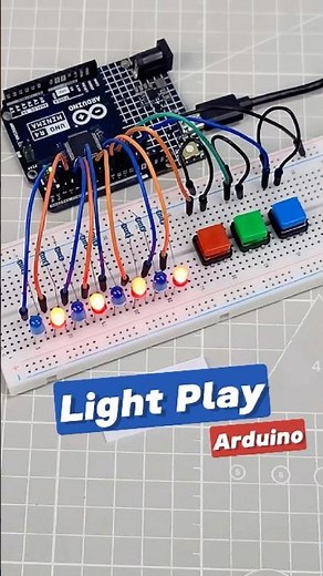 LED Light Show with Just 3 Buttons! 💡 #arduino #arduinoproject