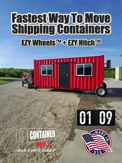 Fastest Way To Move A Shipping Container | Container Nut™ | EZY Wheels™ + EZY Hitch™