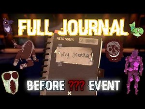 Full Journal Roblox DOORS (Before ACCESS GRANTED Update)