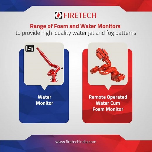 FIRETECH's Range of Foam and Water Monitors