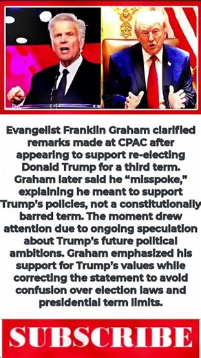 Franklin Graham BACKTRACKS on Trump “3rd Term” Comment 😳🔥