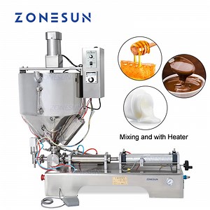 ZONESUN ZS-GTJH1 Pneumatic Paste Filling Machine with Mixer and Heater