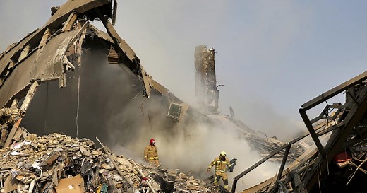 Iran building collapse