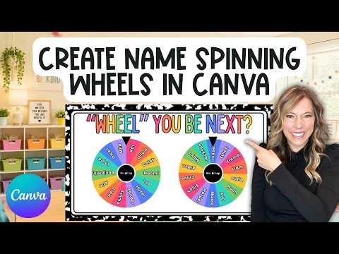 Create Custom Random Name Wheel Pickers for The Students in Your Classroom for Free Using Canva