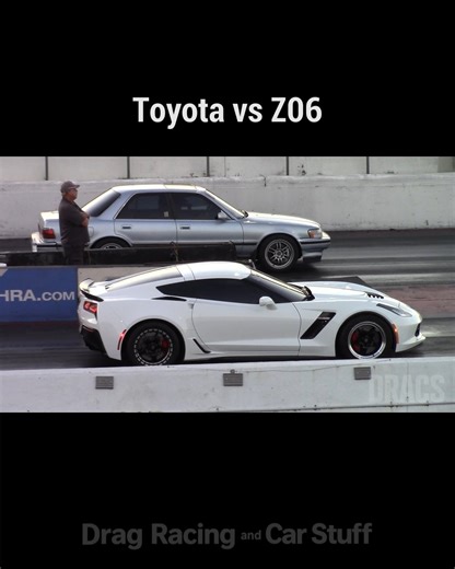 Toyota Cressida vs Z06 Corvette - 1/4 Mile Drag Race | Drag Racing and Car Stuff