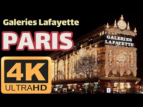 Paris, France 🇫🇷 Galeries Lafayette (luxury shopping mall) 4K Walking Tour