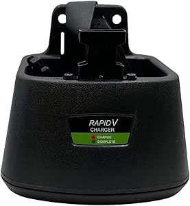 | Compatible Vehicle Charger for Icom IC-A24 Radio - Universal Single Unit Drop-in Rapid Charger with Charging Pod, Vehicle Power Adapter, Tie-Down Strap, Mounting Bracket