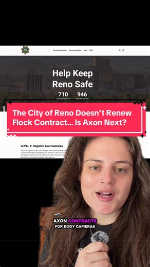 The City of Reno just ended its renewal agreement with Flock… but is Axon next? That’s exactly what the City of Sparks did recently… #flock #axon #reno #nevada #surveillance