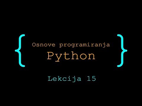 Python programiranje - 15 - N-torke kao ključevi rečnika