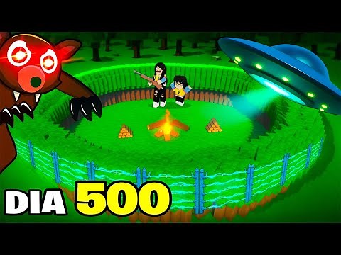 NOS INVADEN LOS ALIENS Y CONSTRUIMOS UN MEGA BUNKER EN 99 NOCHES EN EL BOSQUE roblox | paolazgames