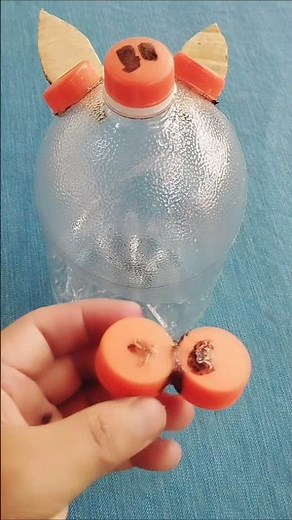 Como hacer una alcancía con botella descartable #hazlotumismo #diy #lifehacks