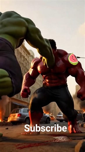 red Hulk versus green Hulk what you powerful☠️🥶