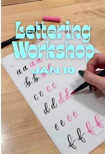 Start your year off creatively ✨ Intro to Brush Lettering Workshop at @foragercrafts Saturday 1/10, 4–6pm Learn calligraphy basics and brush strokes in a fun, relaxing class. Beginners welcome and all materials included ✍️ Sign up via the link in my bio. #handlettering #calligraphyclass #laworkshops #thingstodoinla #creativehobby