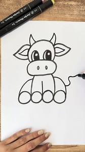 Cómo dibujar una vaca con círculos: fácil paso a paso