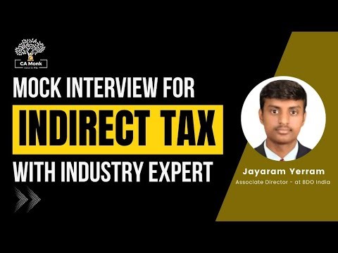 BDO Mock Interview for Indirect Tax | Big 4 Interview Question | Indirect Tax Interview Question