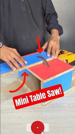 How to Make a Mini Table Saw at Home (Easy DIY Hack!) #shorts
