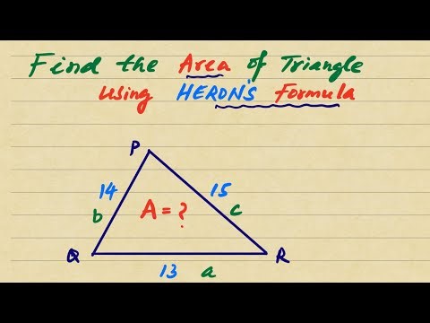 Find the Area of the given Triangle using Herons Formula | University Entrance Test Example
