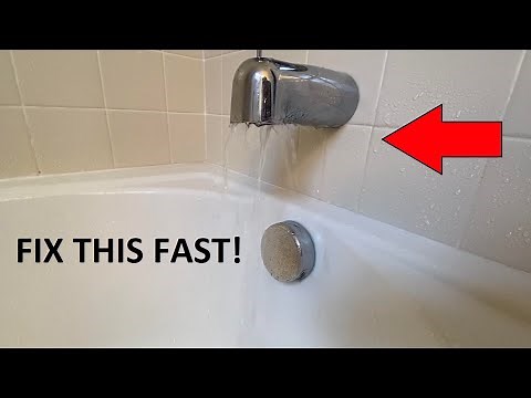 EASY fix for leaking bathtub faucet diverter w/shower!