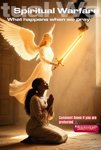Spiritual Warfare Visual | Angels vs Demons as She Prays | Christian Clip