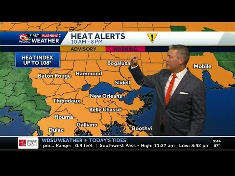Heat Advisory, Weather Impact Day in your New Orleans weather forecast