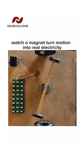 NEUROXA.HUB | Ever wondered how a simple magnet can generate real electricity? This fascinating 13-second video demonstrates the incredible power of... | Instagram