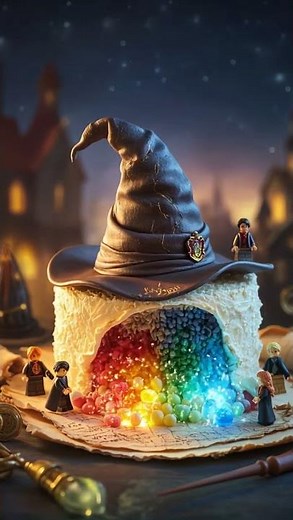 I Made a Hogwarts House Sorting Hat Cake