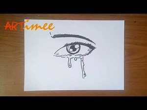 How to Draw a Crying Eye ( Step by Step )